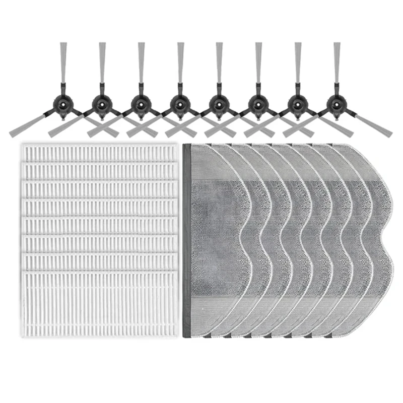 A98G-Accessory Set Compatible For Xiaomi Robot Vacuum E5 C108 Side Brush Mop Filter Replacements