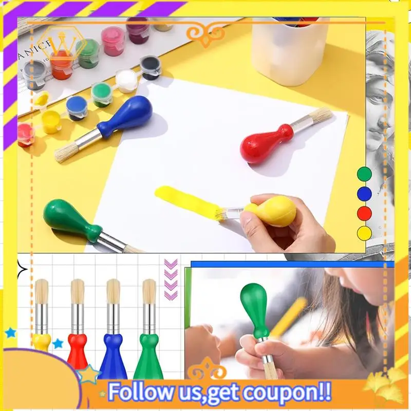 

Latest-36 Brushes For Kids Large Brushes Easy To Hold Brushes Bulk Color Brushes For Back-To-School Artsupplies Craft Projects