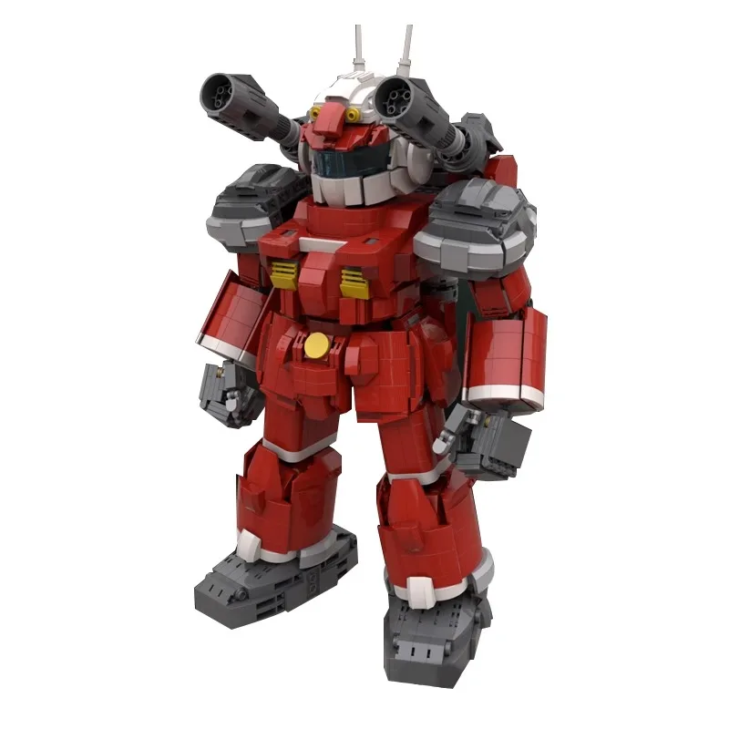 MOC building block mecha model plug-in assembly toy steel cannon RX-77-2 robot