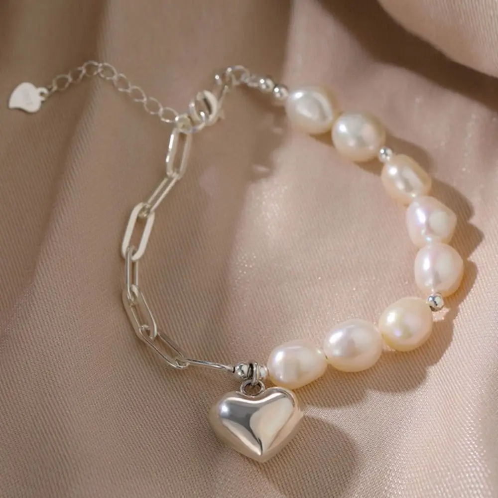 Sweet Fashion Jewelry Pearls Bracelet Adjustable Girlish Heart Korean Style Jewelry LOVE Hypoallergenic Women Bracelet Women