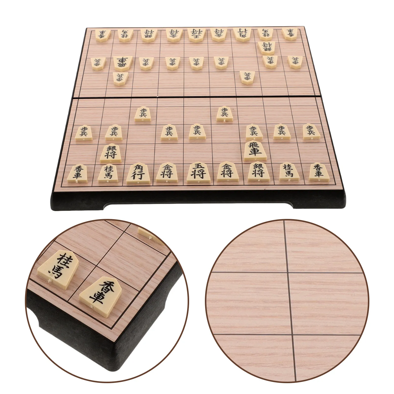 

Folding Japanese Chess Board Game Set Wood Travel Checkers Table with Magnetic Pieces Strategy Game for Adults 2025