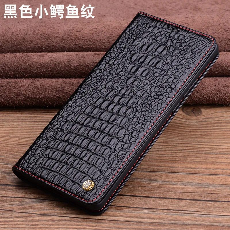 Luxury Genuine Lluxury Genuine Leather Magnet Clasp Phone Cases For Huawei Mate 60 Mate60 Pro Kickstand Holster Cover Case