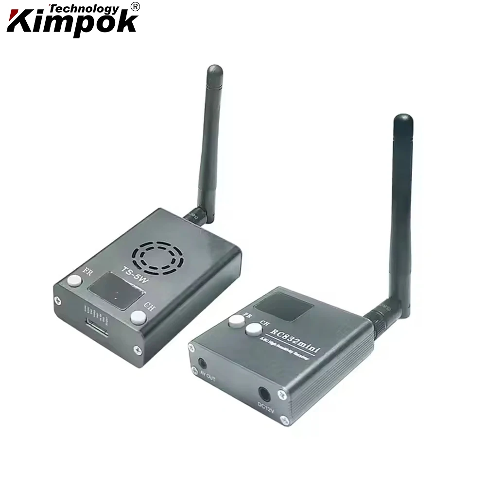 5.8Ghz 5W Wireless Video Transmitter and Receiver Long Range Transmission Fpv Vtx Vrx