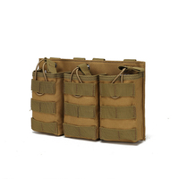 Tactical Triple Magazine Pouch Vest Molle Accessory Bag AK M45.56mm Storage Bag Walkie Talkie Bag 600D Nylon Fabric