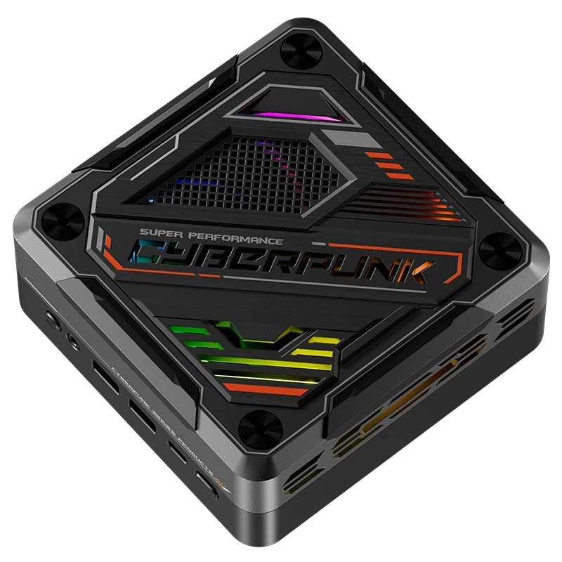 Imagem -03 - Iluminação Colorida Amd Mini pc Desktop Gaming Computer Wifi6 Ryzen 8845hs 7840hs Cyberpunk Win 11 Ddr5 5600mhz 2.5g Lan