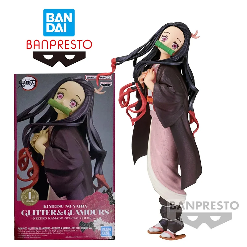 

Bandai Banpresto Demon Slayer Glitter & Glamours Nezuko Kamado Pecial Color Ver. 22Cm Original Anime Figure Model Toy Gift