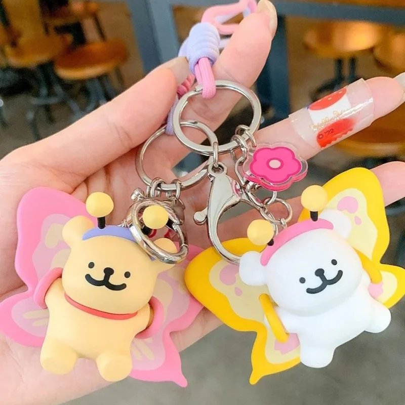

Kawaii Line Puppy Keychain Set Cute Cartoon Doll Couple Bag Accessories High-Quality Collectible Toys Ideal Holiday Gift