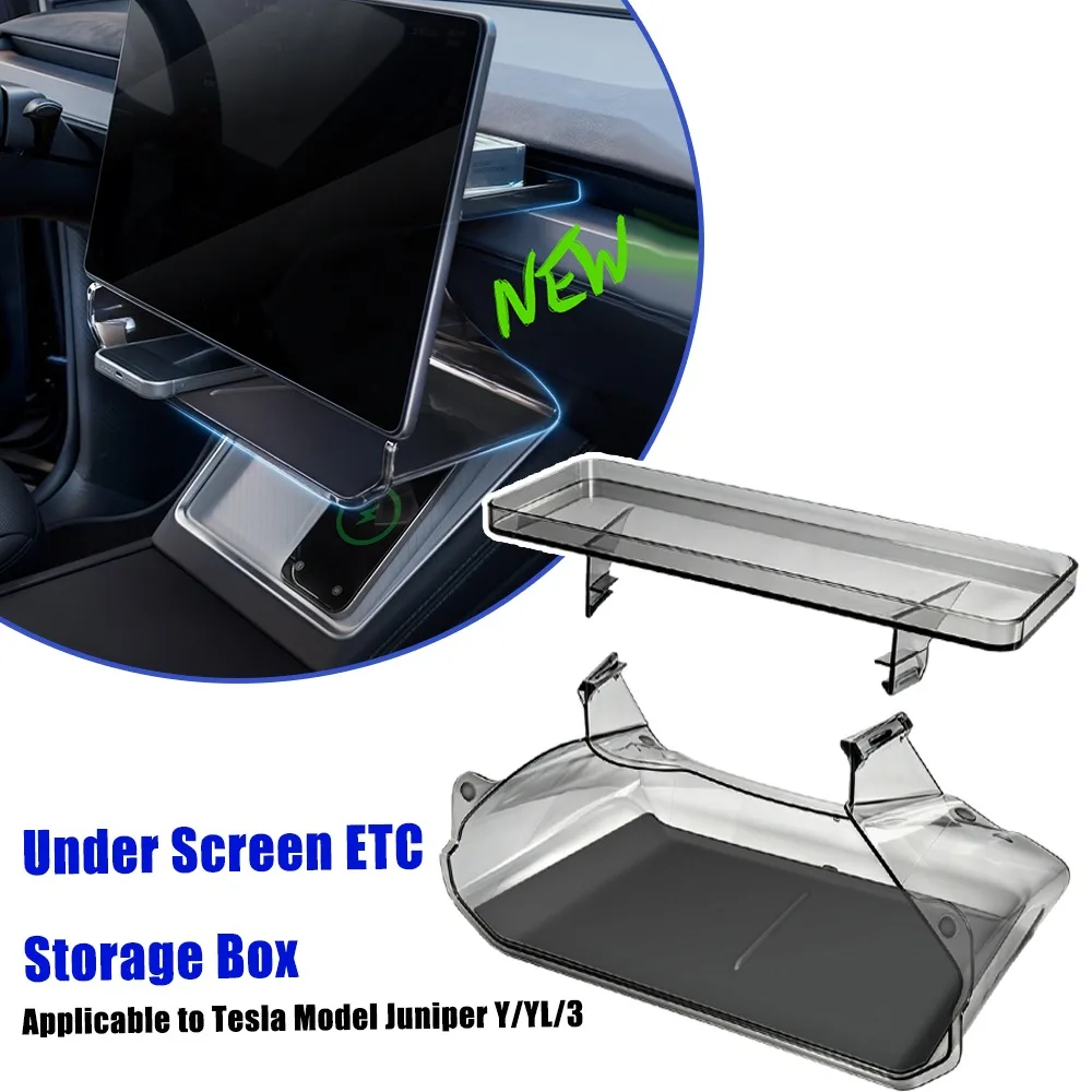 For Tesla Model Juniper Y/YL/3 Center Console Under Screen ETC Box Hidden Storage Manager Interior Decoration Accessory Custom
