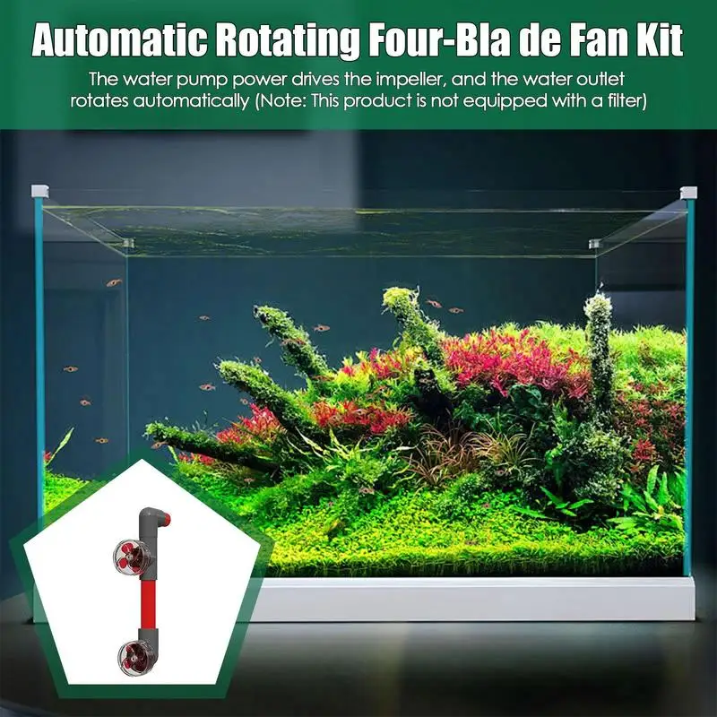 Aquarium Filter Outlet Diffuser Self-rotating Fan Fish Tank Outlet Fan Aquarium Filter Screen Accessories For Aquatic Enthusiast