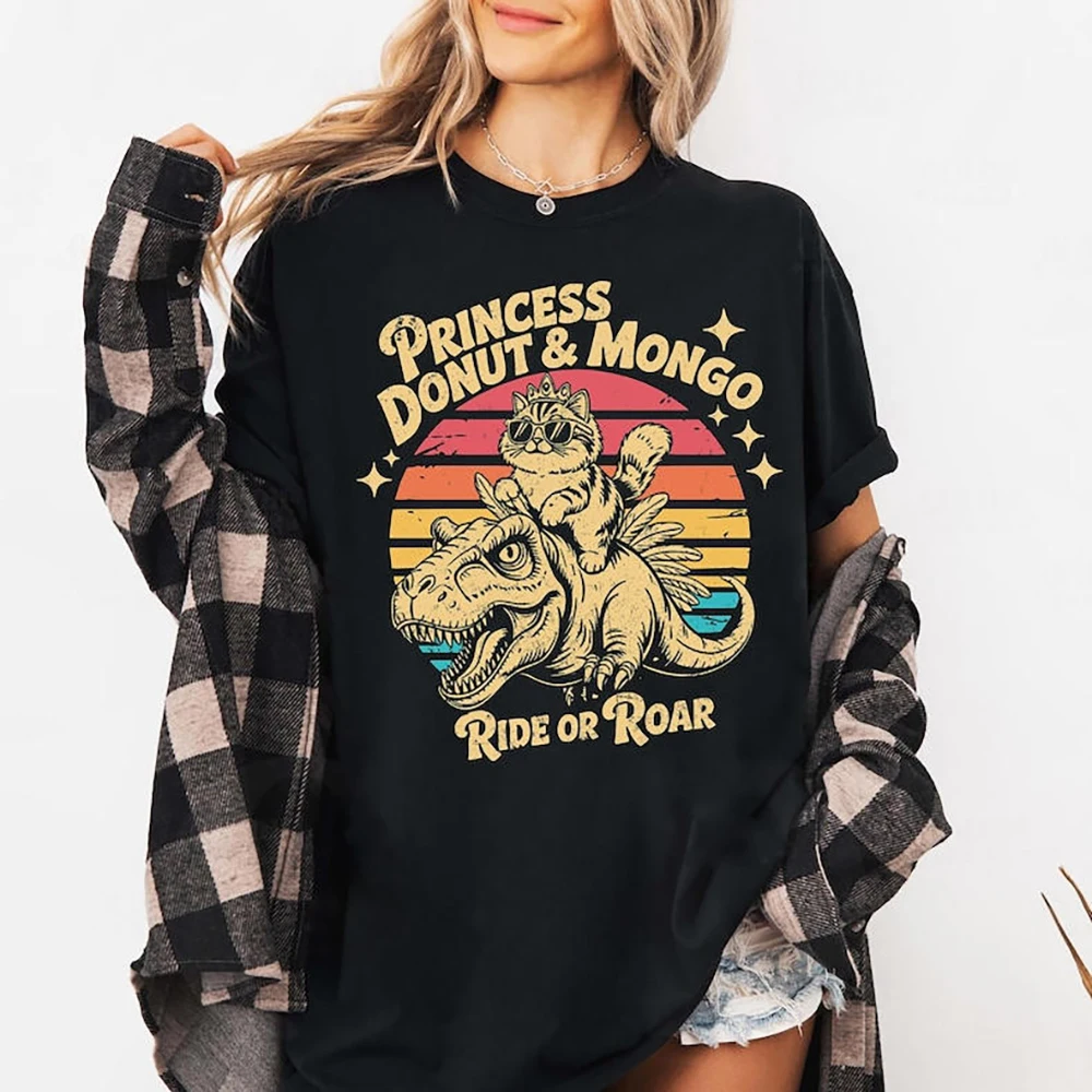 Halloween Princess Donut & Mongo Shirt Dungeon Crawler Carl T-Shirt Geek Fashion Clothes Sci-Fi Book Lover Tee Funny Cat Shirts