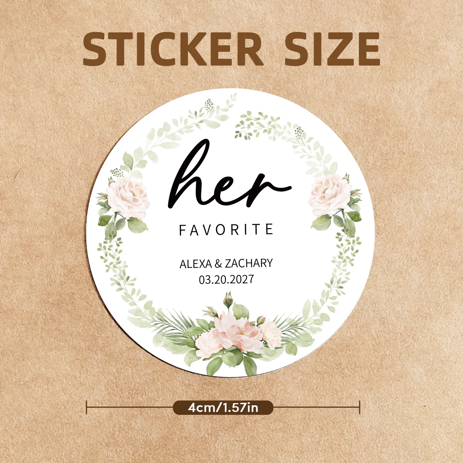 ملصقات مخصصة ملصقات شخصية مستديرة مقاومة للماء ملصقات شعار مخصص لعيد ميلاد الزفاف ، تغليف مغلف صندوق الهدايا #2