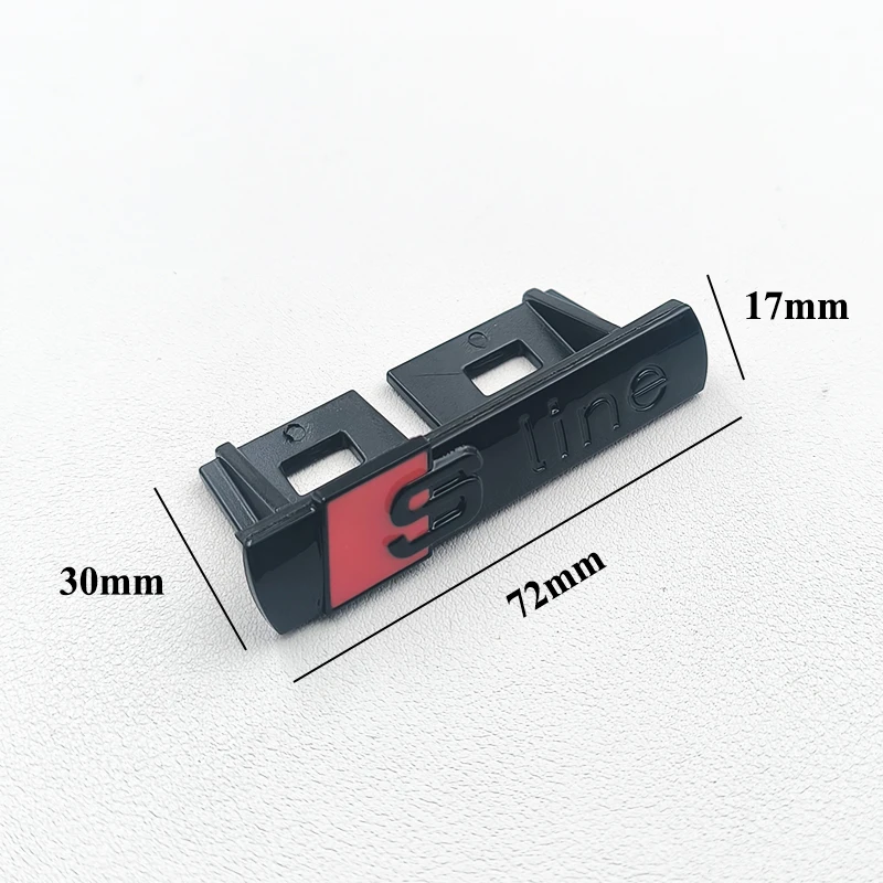 3d Metaal Chroom Zwart Sline Logo S Lijn Embleem Auto Voorgrill Badge Voor A3 A4 A5 A6 A7 A8 Rs Q2 Q5 Q3 Tt S Line Accessoires