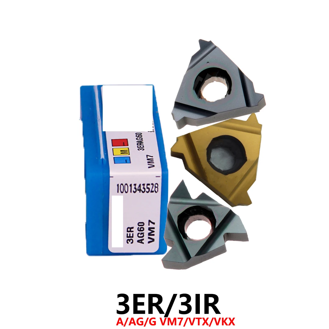 

Original 3ER 3IR A55 A60 AG55 AG60 G55 G60 VM7 VTX VKX Threading Metal Lathe Cutting Turning Tools Cutter Carbide Inserts 10pcs