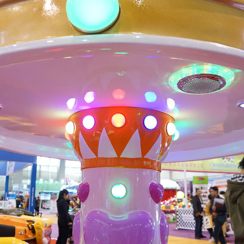 Amusement Park  Luxury Happy Childhood Carousel Kiddie Ride 3 People Child Coin Operated Carousel Horse Machine