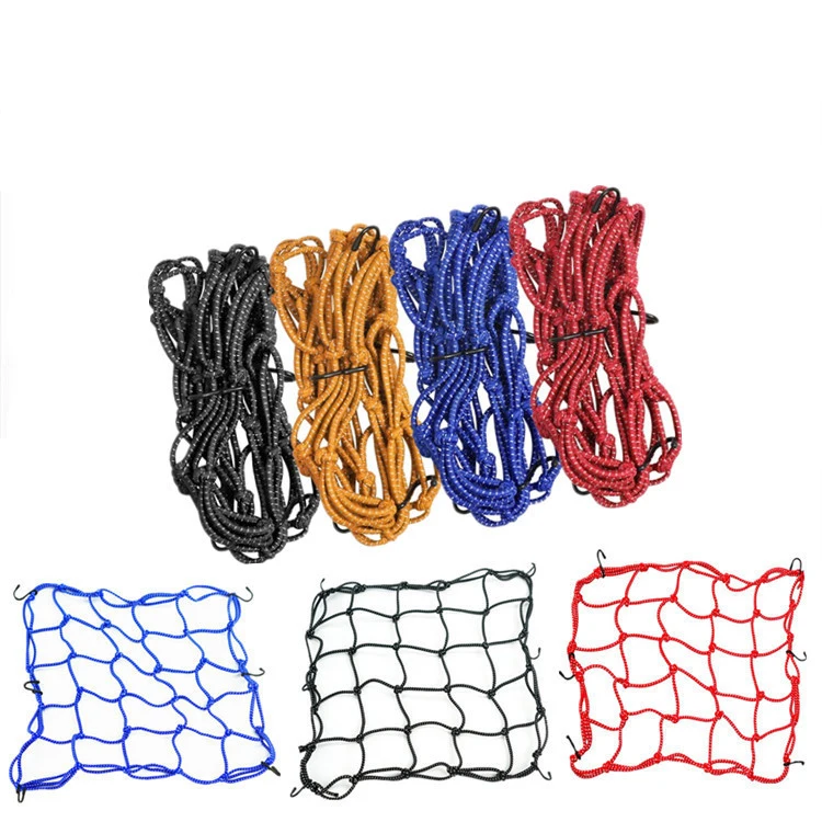 New Arrivals Elasticated Bungee Cargo Luggage Package Net with 6 Hooks for Rear Bicycle Bag Basket Bike Cycling Accessory JC