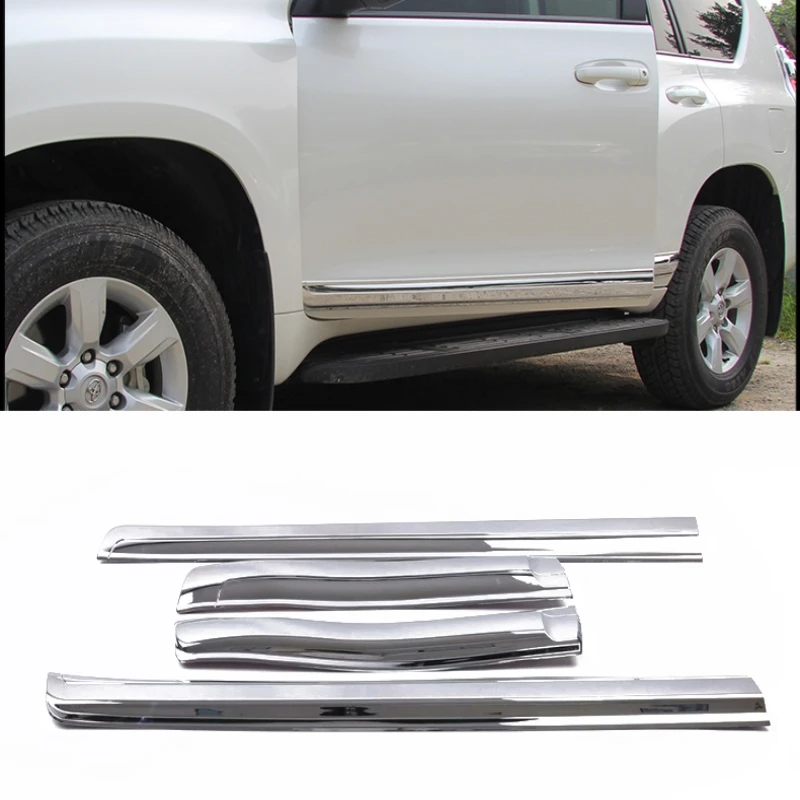 For Toyota Land Cruiser Prado FJ150 150 2010-2019 ABS Door Body Molding Door Body Anti-scratch Protector Car Side Strips Trim