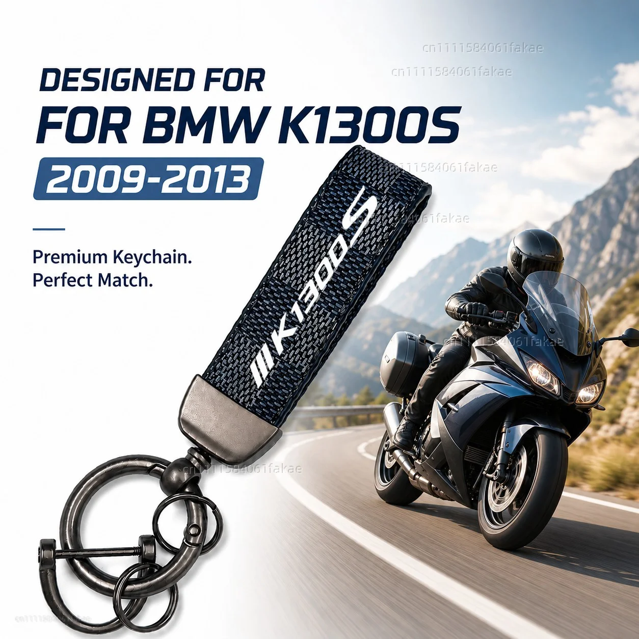 

For BMW K1300S 2009-2013 Motorcycle Keychain Leather Key Ring Custom Logo Gift for Rider Men Women Accessories
