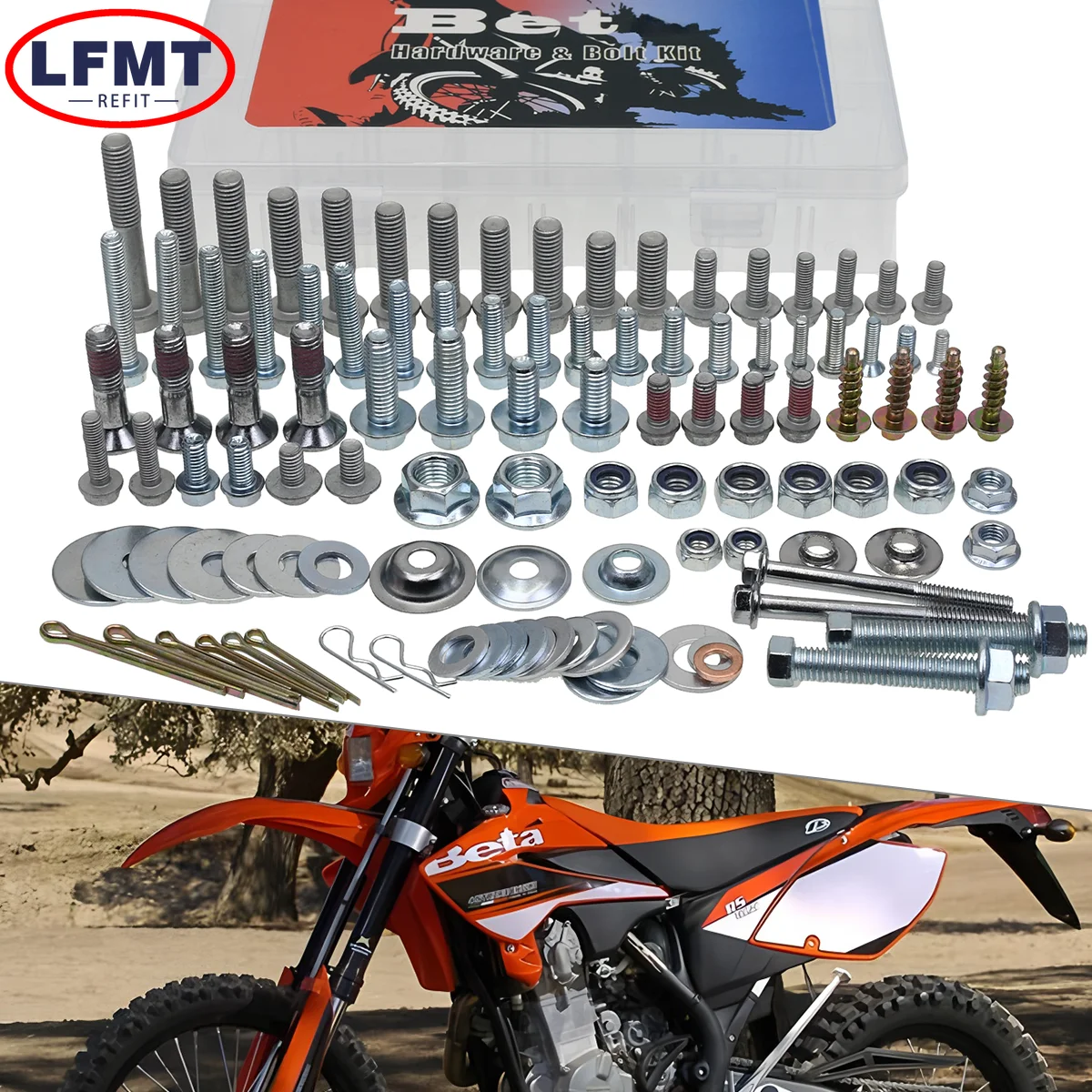 

Набор для ремонта и восстановления мотоциклов Beta 125-530 RR RX RS Enduro: саморезы, болты, полный комплект пластиковых крепежных элементов