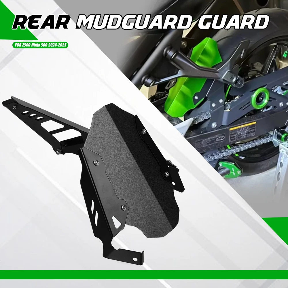 

For Kawasaki Z500 Ninja 500 Rear Fender Extender Mudguard Splash Guard Sprocket Chain Guard Cover Z 500 Ninja500 SE 2024 2025
