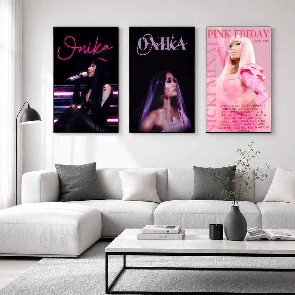 Rapper Nicki Minaj Poster High-quality wall art posters, suitable for home offices, bedrooms, and living rooms.