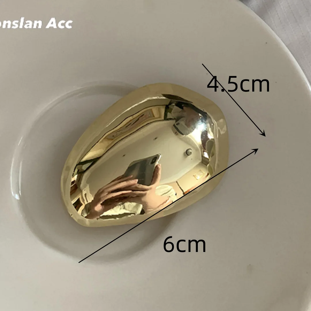 مشبك شعر ربيعي فرنسي معدني فضي، مشابك شعر عصرية مصنوعة من خليط معدني، شريحة جانبية لشعر المهر للنساء والفتيات #6