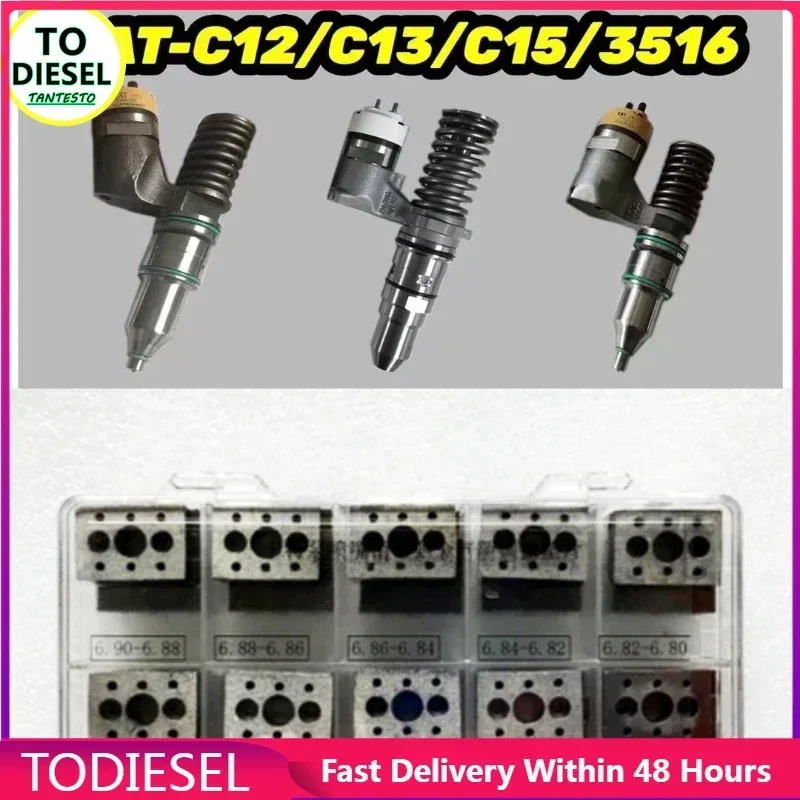 

Diesel Common Rail Injector Solenoid Valve EUI EUP Residual Air Gap Adjusting Shims Injector Washer Gasket for CAT C13 C15 C18