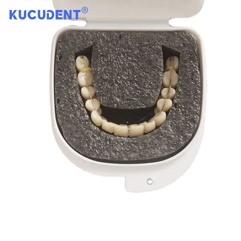 KUCUDENT 28 Pz Dentale Acrilico Resina Sintetica Denti Protesi Falso Falso Superiore Inferiore Anteriore Bocca Completa Ombra A2/A3