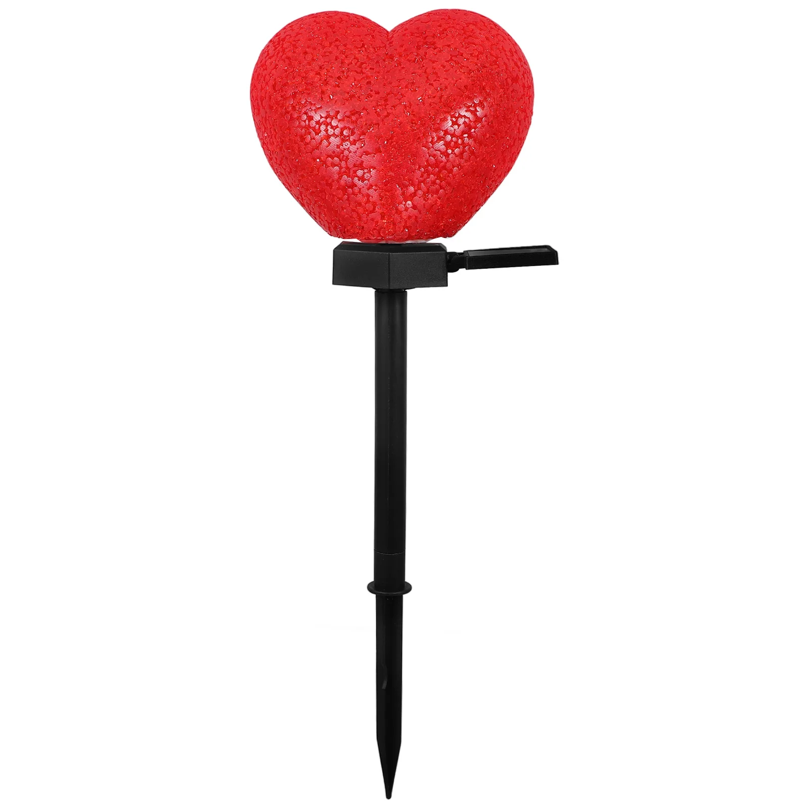 Solar Heart Light Valentines Day Outdoor Decoration Red Heart Shaped Stake Light Landscape Garden Heart Light Solar Garden Light