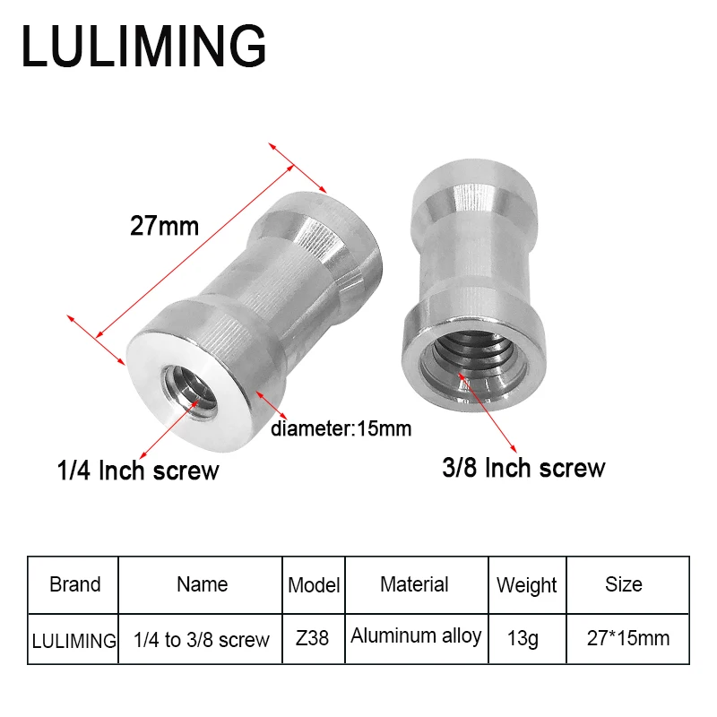 1/4 to 3/8 M6 M8 Flash Bracket Conversion Screw Tripod Ballhead Camera Screw Aluminum Alloy Live Streaming Bracket  Accessory