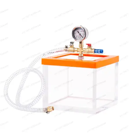 6L Transparent Pyrex Glass Vacuum Defoaming Barrel Epoxy Resin Silicone AB Glue Defoaming Vacuum Chamber Laboratory Tools