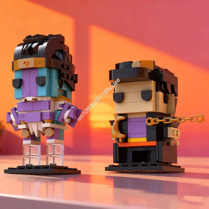319 pz MOC Jotaro Star Platinum Brickheadz JoJo S Modello Building Blocks Architettura Creativa Idea Regalo Di Natale Giocattolo di Mattoni Per Bambini