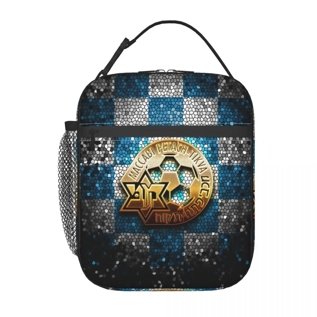 

Israel Maccabi Petah Tikva Fc Portable Lunch Bag Tote Insulated Lunch Box Container Storage Bag