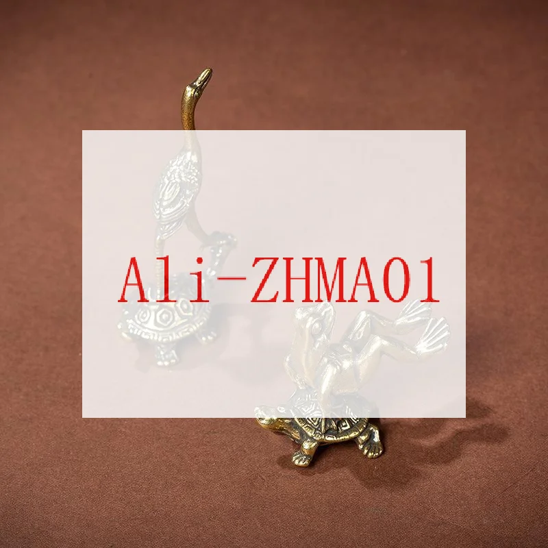 Hot Sale 1Pc Brass Crane Figurines Miniatures Desktop Ornaments Living Room Decor Crafts Small Animal Statue Decor