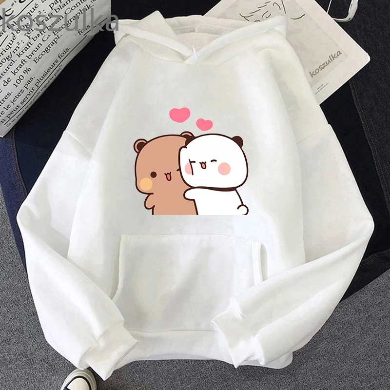 Kawaii Panda Bubu Dudu stampa felpa con cappuccio Cartoon coppia tuta autunno inverno donna cappuccio felpe uomo felpe con cappuccio y2k stile Pullover