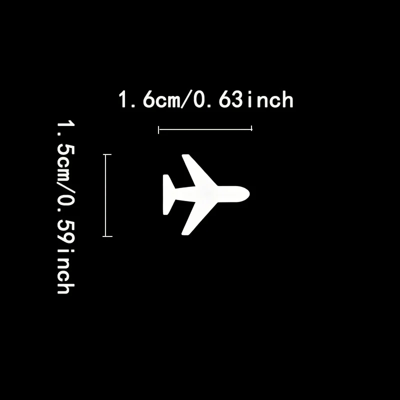 

Mini Airplane Symbol Vinyl Stickers Set, Waterproof Removable 2D Decals for Car Interior Buttons Aviation Fans Decor