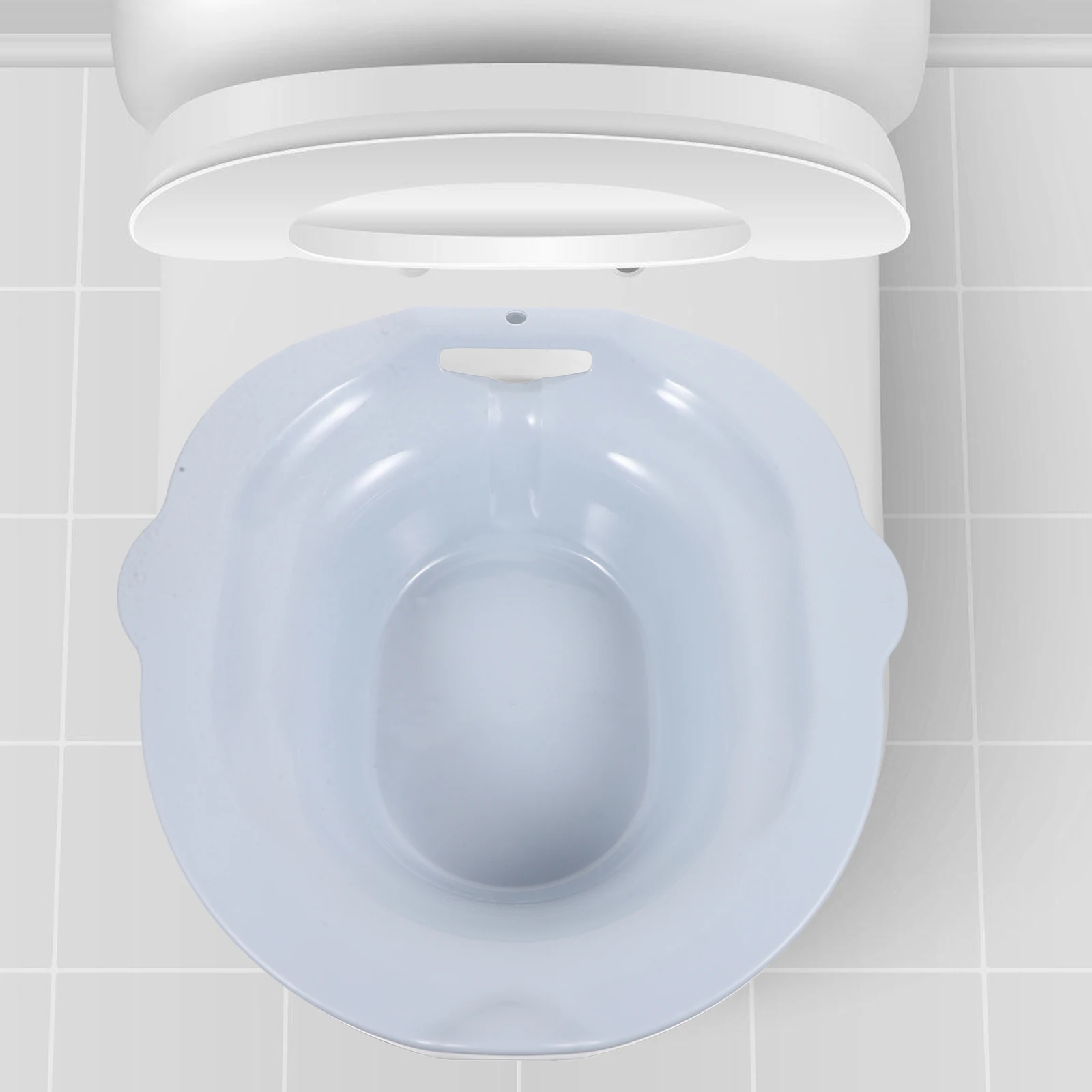 

PP Sitz Bath Basin Blue Large for Pregnant Women Postpartum Care Wash Basin Hemorrhoid Toilet Seat Car Potty for Adults