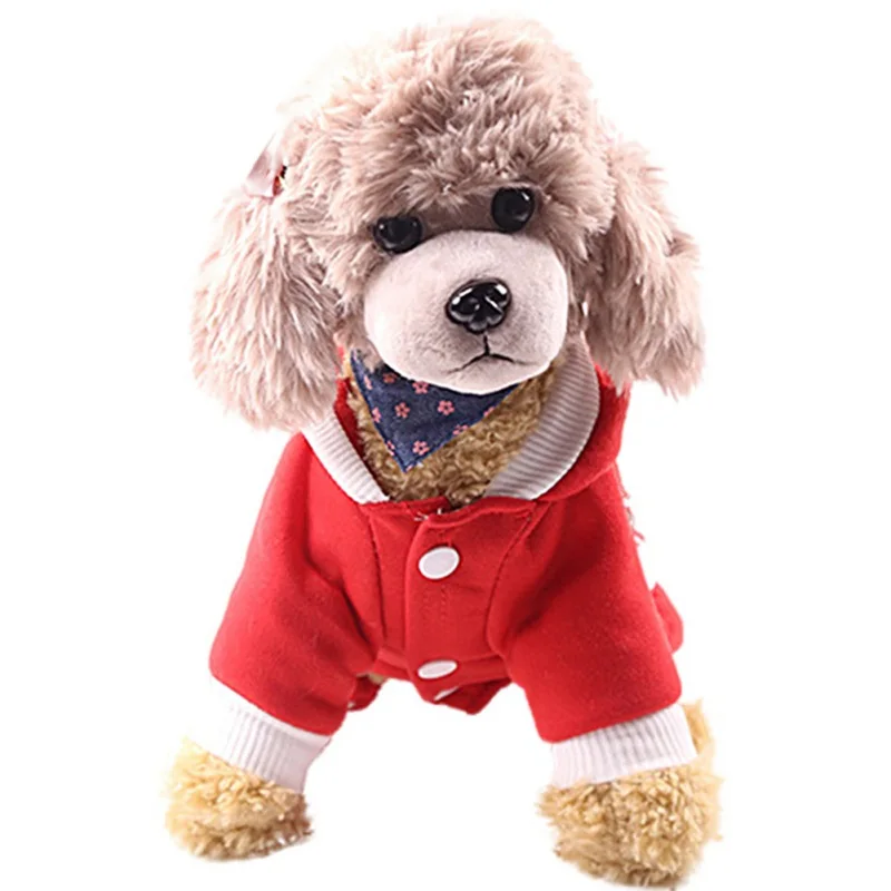 Winter Dog Jumpsuit Clothes Christmas Warm Plush Pajamas for Small Medium Dogs Cats Overalls Puppy York Chihuahua Pet Supplies
