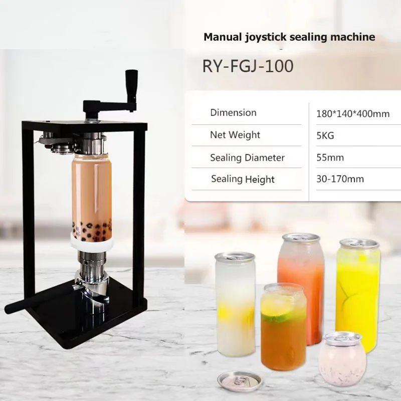 

55MM Desktop Manual Rotary Can Seamer PET Plastic Aluminum Tin Jar Soft Drinks Coffee Milk Bubble Tea Can Sealing Machine