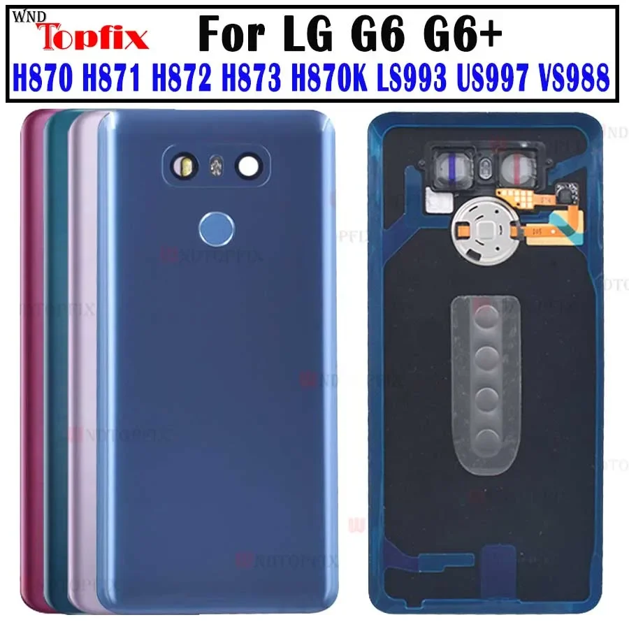 

For LG G6 Battery Cover G6 G6+ Rear Glass Door Housing Replacement For LG G6+ Battery Cover Back Glass Case With Fingerprint