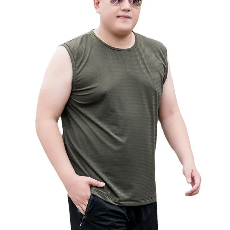 Plus Size 150kg Vest Summer Breathable Sports Loose Tank Top