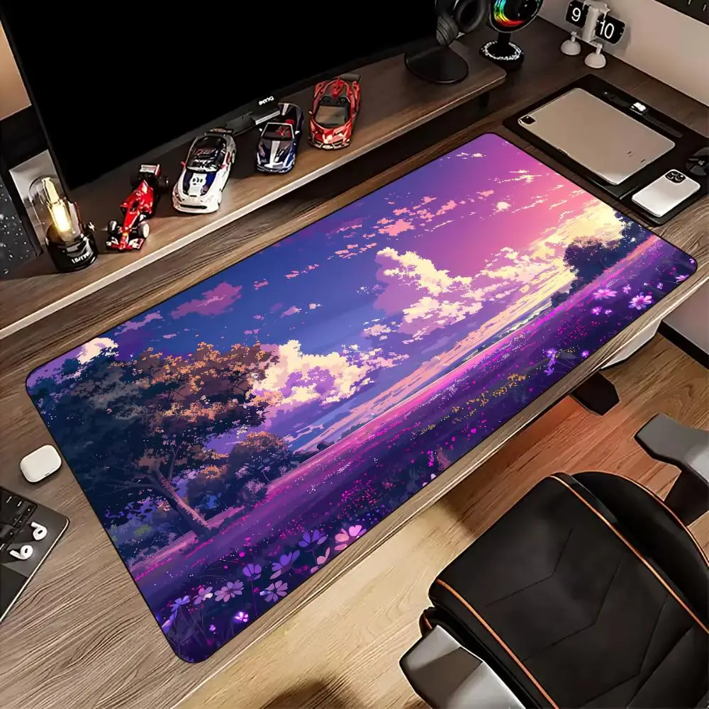 

Desktop aesthetic landscape design Mouse Pad Desk Mat with Stitched Edges non-Slip rubber base Gaming mat Extended pad