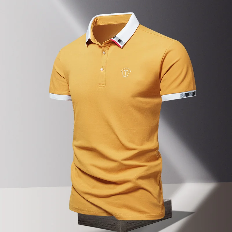 2026 Summer New Men\'s Fashion Sports Short sleeved T-shirt Men\'s High end Leisure Business Short sleeved Polo T-shirt Men\'s Top