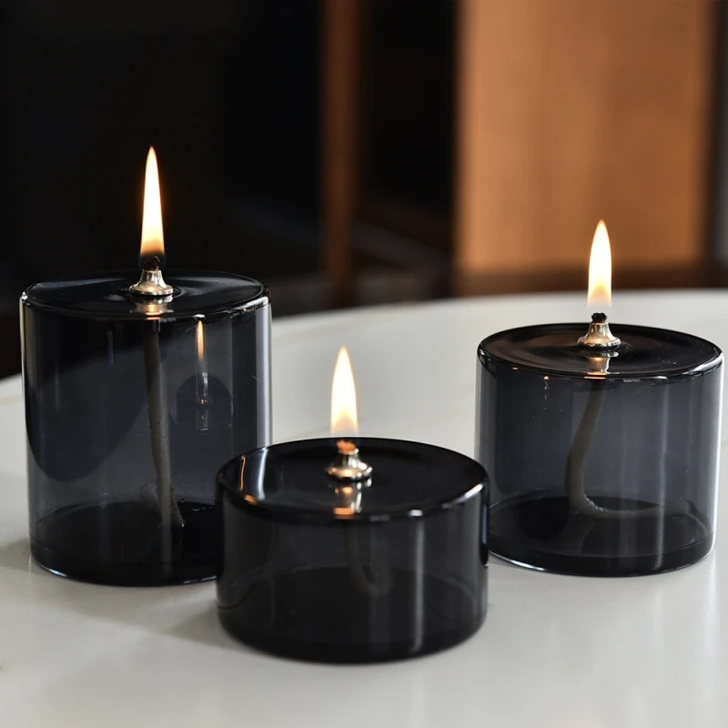 3pcs/pack Diameter=8cm Different Height=4.5cm 6.5cm 8.5cm Dark Grey Candlesticks Home Decoration Wedding Dinner Candlehollder