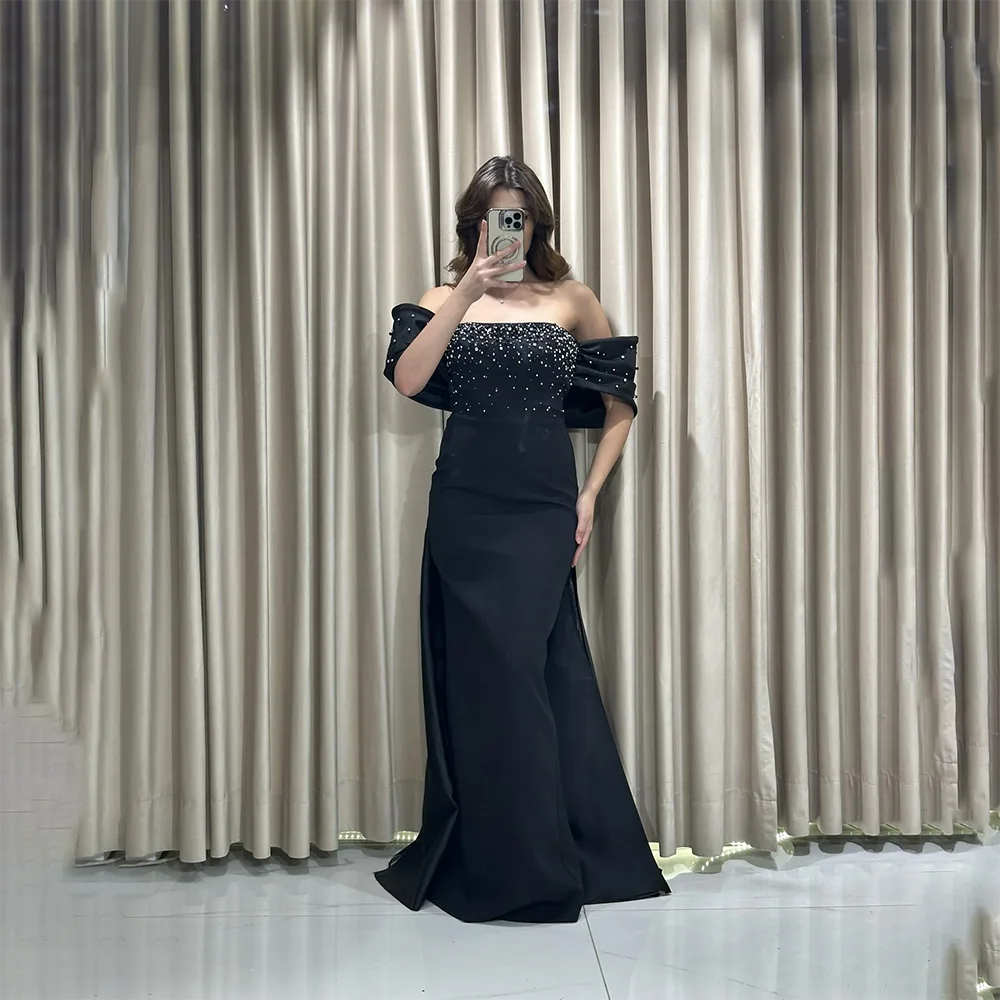 

Luxury Formal Evening Dress for Women 2025 Beading Mermaid Formal Party Dresses Off The Shoulder Wedding Guest Gowns Customized
