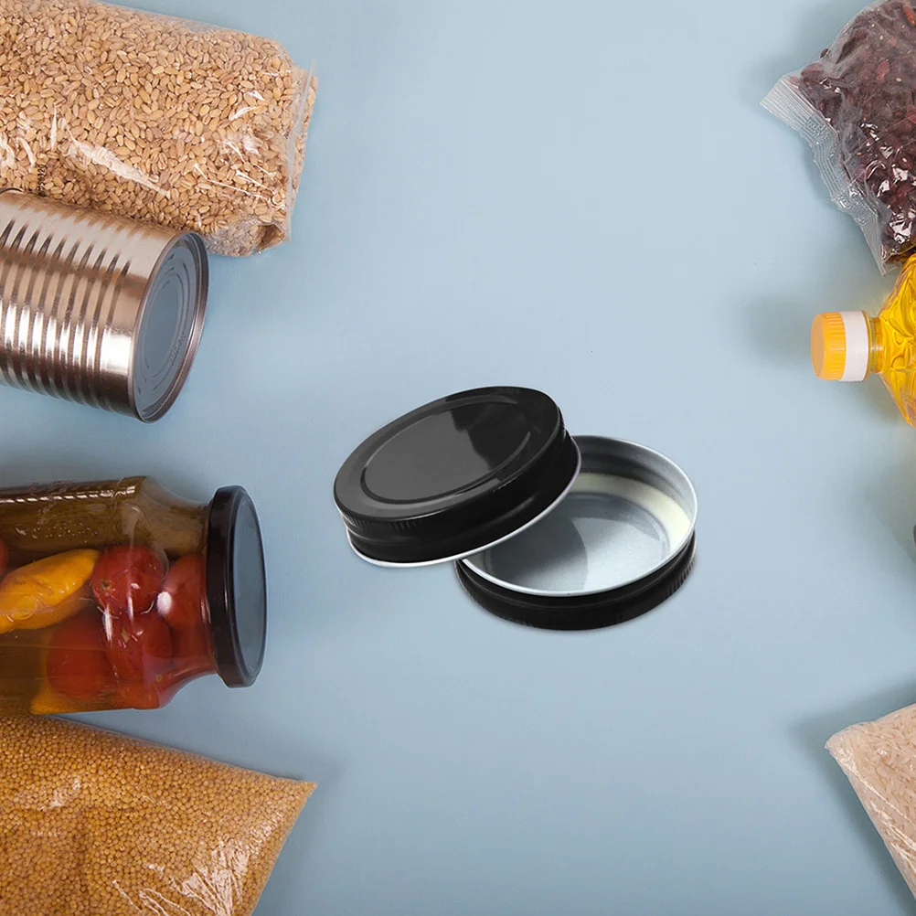 

16Pcs Tinplate Mason Jar Lids Leakproof Silicone Ring Sealing Caps for 7Cm Storage Covers Jar Lids Sealing Caps for Bottles