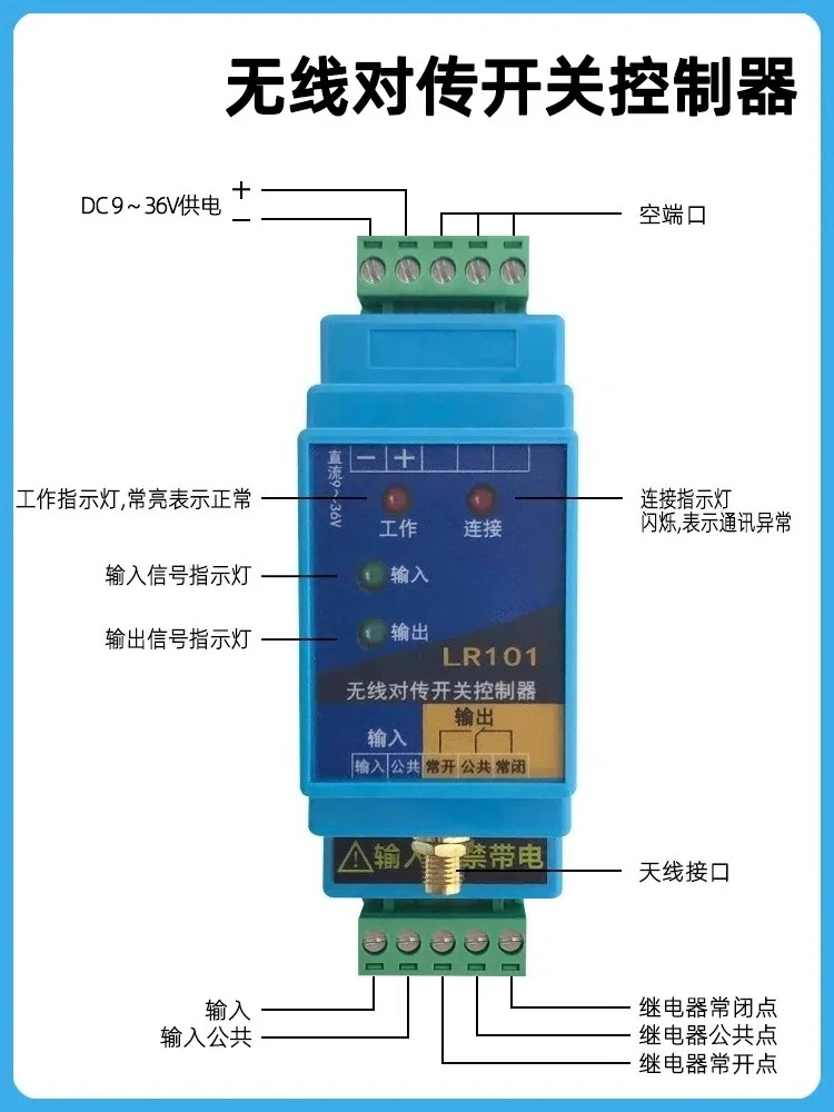 Wireless transmission module for switch quantity