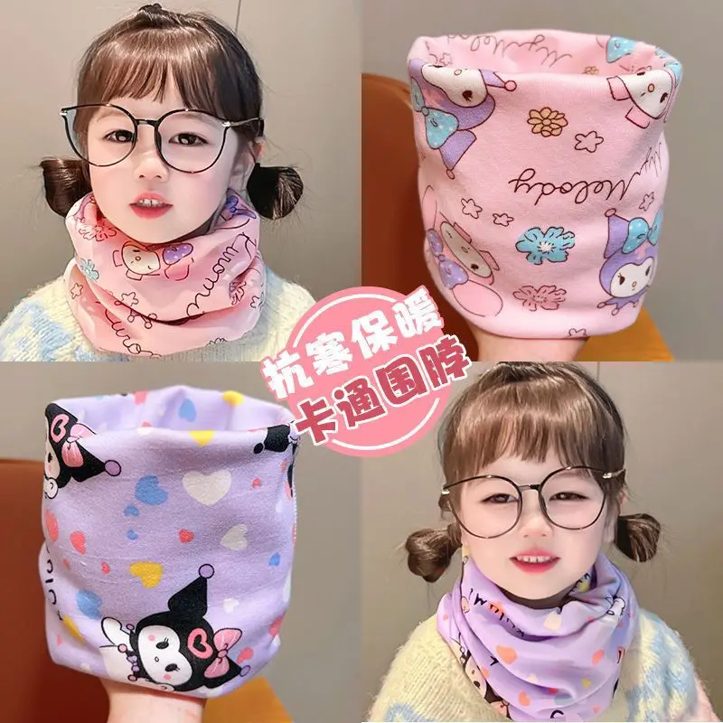 

New Kuromi My Melody Anime Cute Innovative Scarf for Men and Women Baby Winter Plush Cartoon Favorite Hijab Scarf Birthday Gift