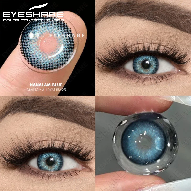 EYESHARE Colored Contacts Lenses for Eyes 1 Pair Natural Contact Lenses Blue Lenses Grey Contact Lenses Yearly Eye Colored Lens