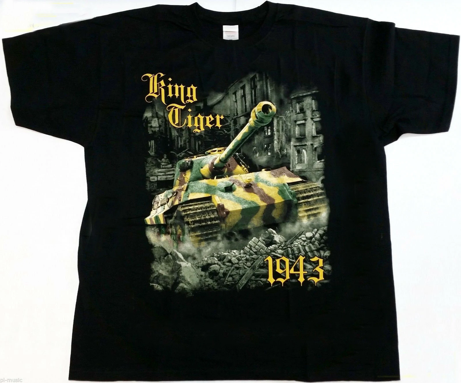 WWII German  King Tiger Panzer VI Tiger II Tank T-Shirt 100% Cotton O-Neck Short Sleeve Casual Mens T-shirt Size S-3XL