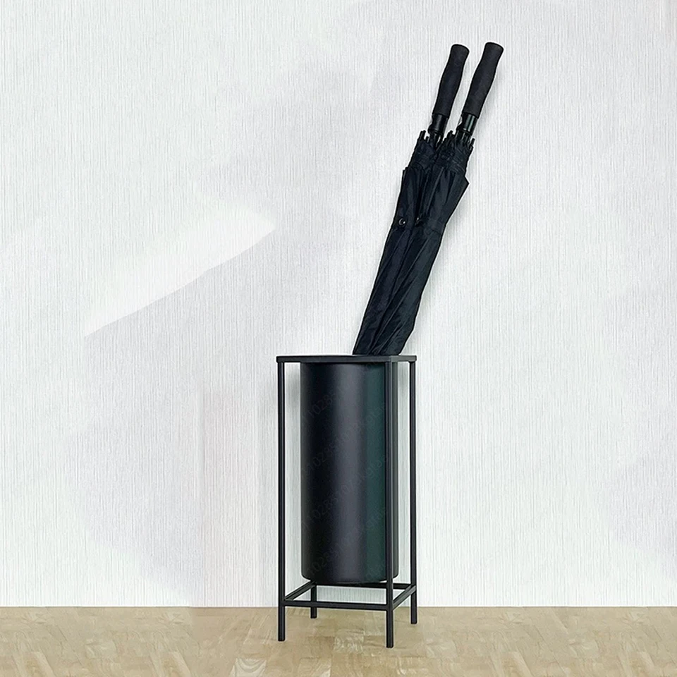 

Черная металлическая внутренняя современная подставка для зонтов, подставка для хранения зонтов в гостиной
